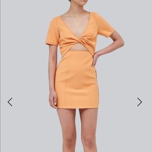 C/meo collective circulate dress in melon